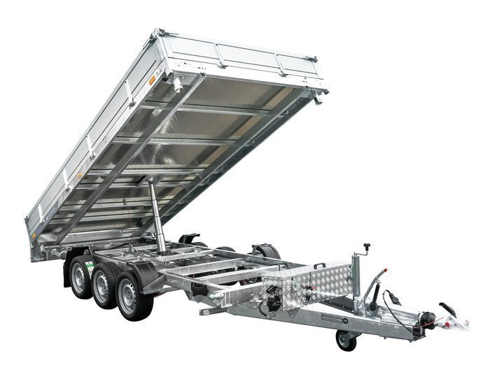 3-ACHS-HYDRAULIK-KIPPANHÄNGER 400×200 UNITRAILER TASKER 400/3C 3500 KG